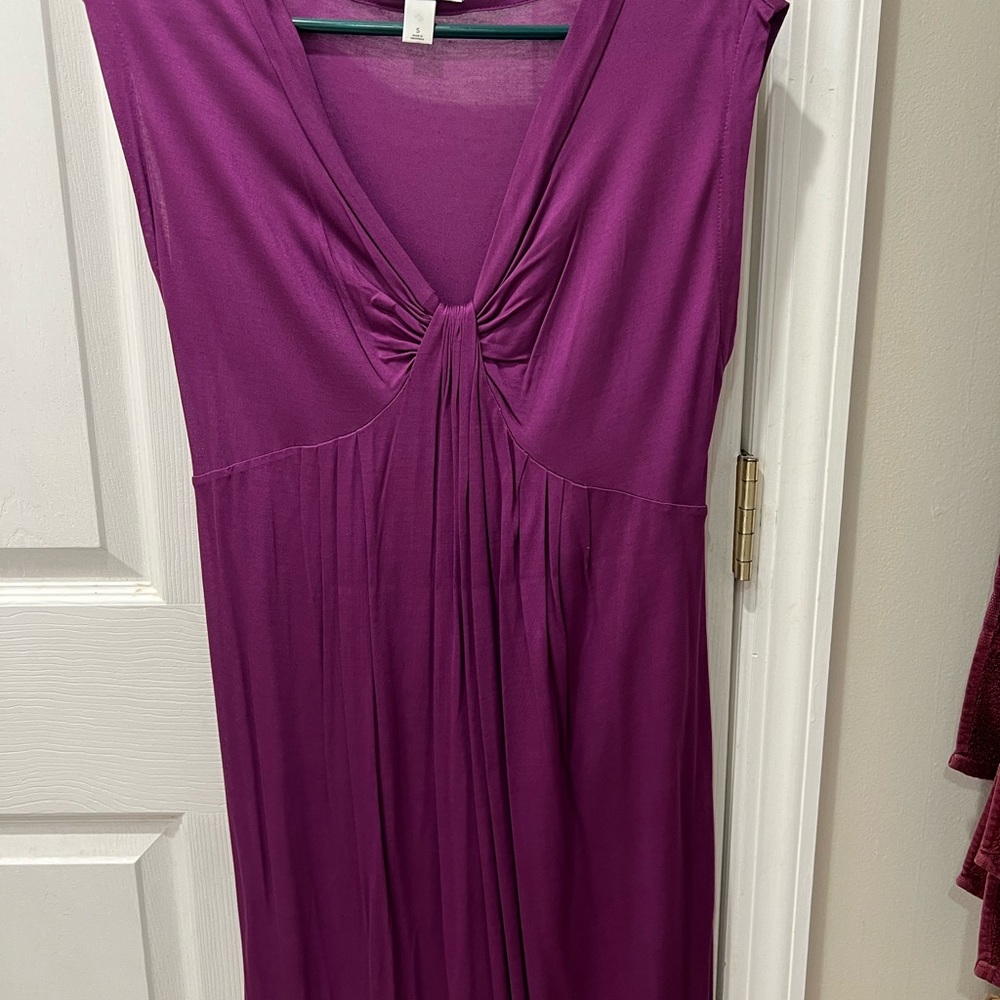 Ann Taylor LOFT Deep Purple Maxi Dress